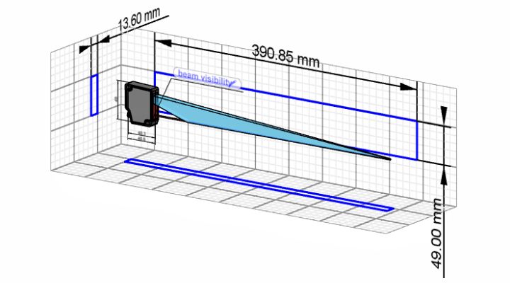 OM30-P0350.HV.YUN 測(cè)距傳感器的3D模型圖